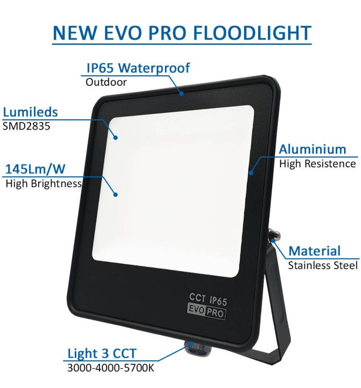 Foco Proyector Exterior LED 200W - EVO PRO - CCT - Detalle 4