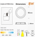 Downlight LED Circular 8W - OSRAM CHIP DURIS E 2835 - Detalle 5