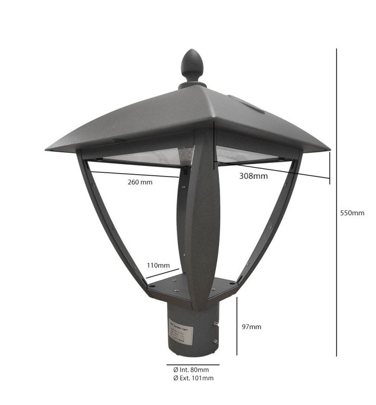 Farola LED 10W - 100W NEW VILLA Philips Driver - Detalle 5