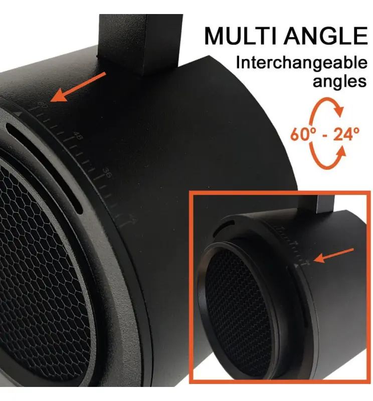 Foco LED 40w 26w Trifasico Roma Negro Optica Regulable Ugr13 CCT - Vista Detalle #3