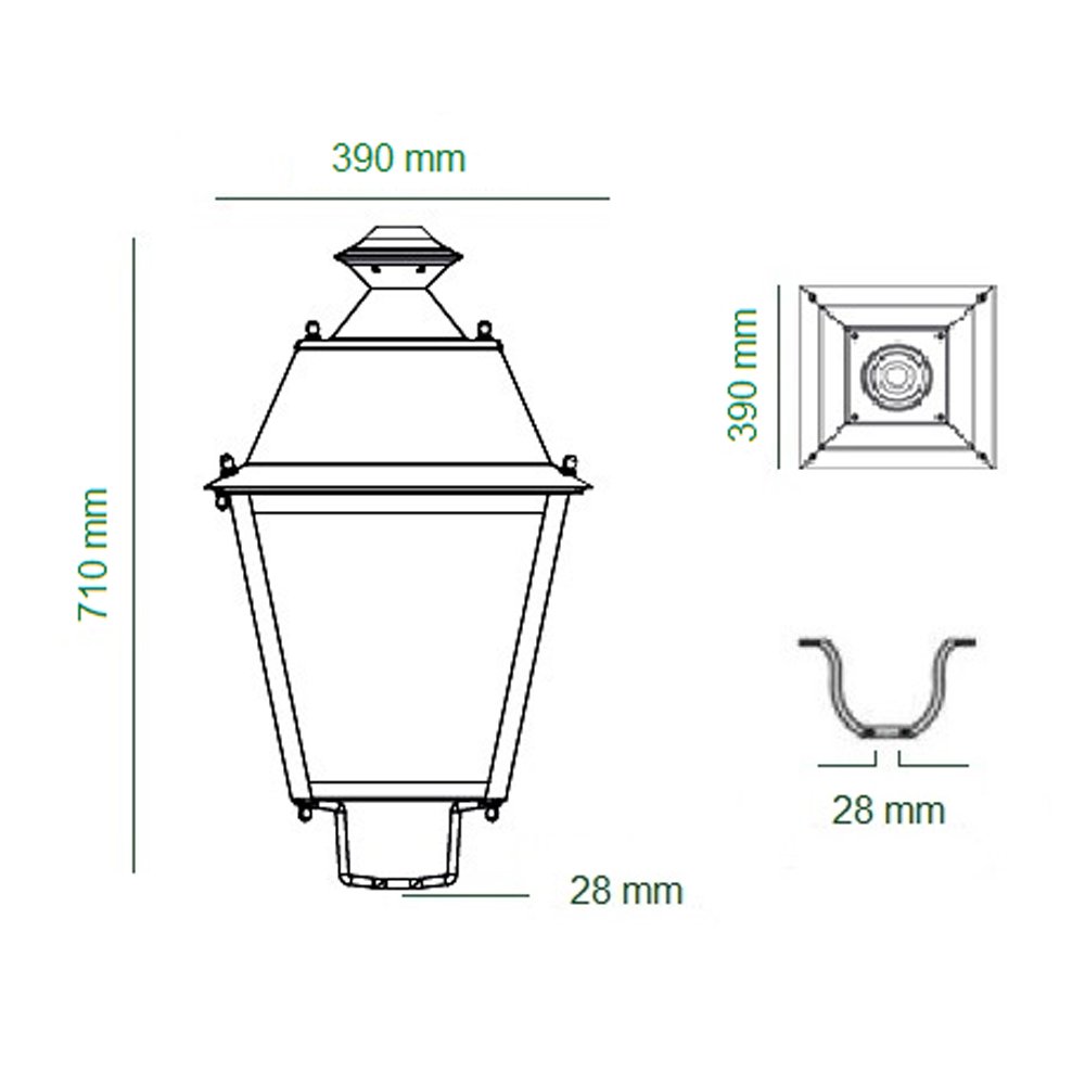 Farola LED Villa de Acero 40W-50W Bridgelux SMD3030 - Detalle 5