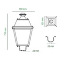 Farola LED Villa de Acero 40W-50W Bridgelux SMD3030 - Detalle 5