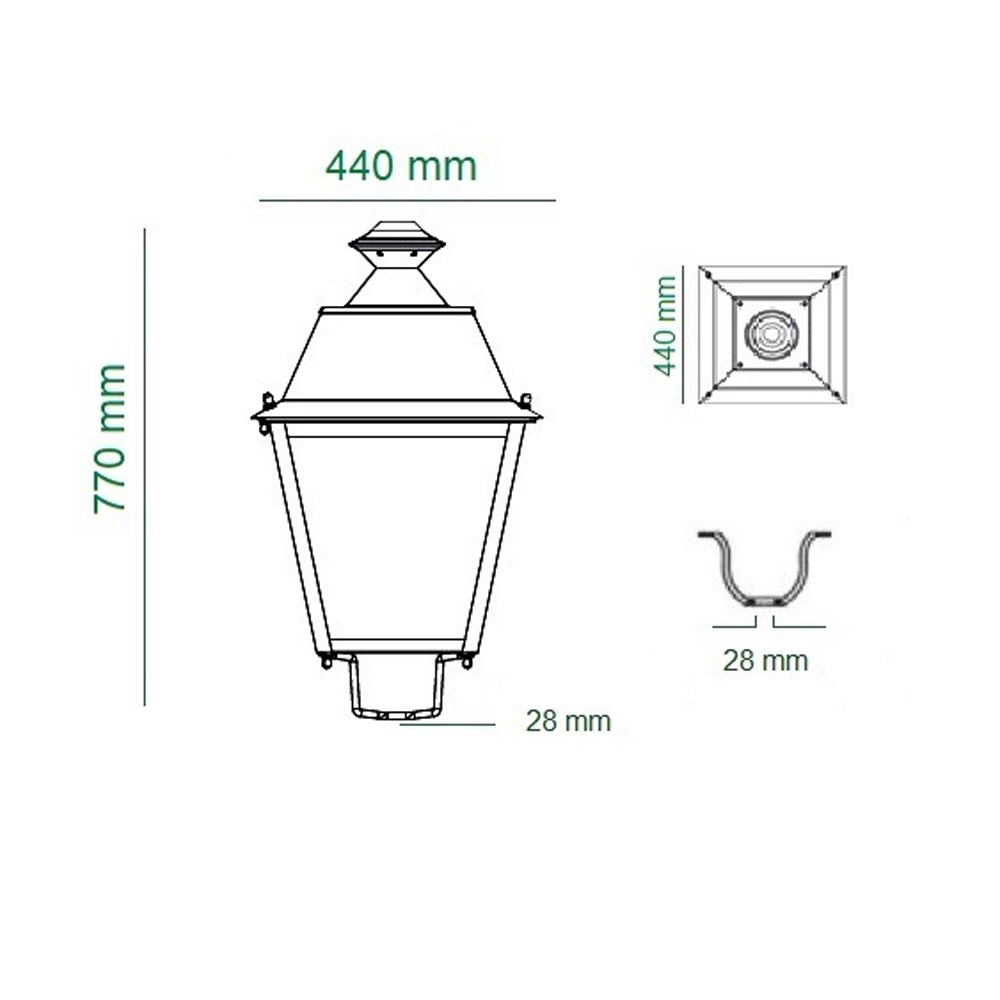 Farola LED Villa de Aluminio 40W-60W Bridgelux SMD3030 - Detalle 5