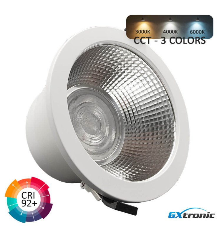 Foco Downlight LED Circular 30W GXtronic | 3CCT | - Detalle 1