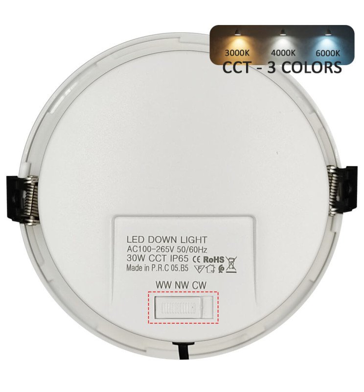 Foco Downlight LED Circular 30W GXtronic | 3CCT | - Detalle 2