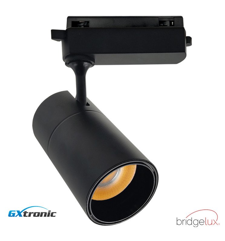 Foco LED 30W PARIS Negro Carril Monofásico | Chip - Detalle 1
