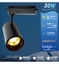 Foco LED 30W PARIS Negro Carril Monofásico | Chip - Detalle 2