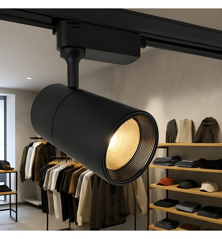 Foco LED 30W PARIS Negro Carril Monofásico | Chip - Detalle 3