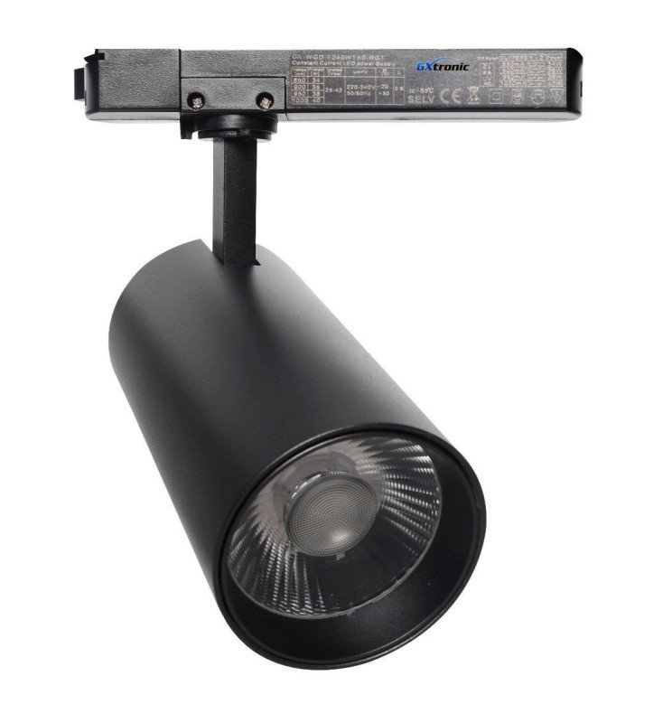 Foco LED 40W - 34W NEW MAYA Negro Carril Monofásico - Detalle 2