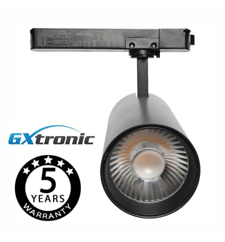 Foco LED 40W - 34W NEW MAYA Negro Carril Monofásico - Detalle 3