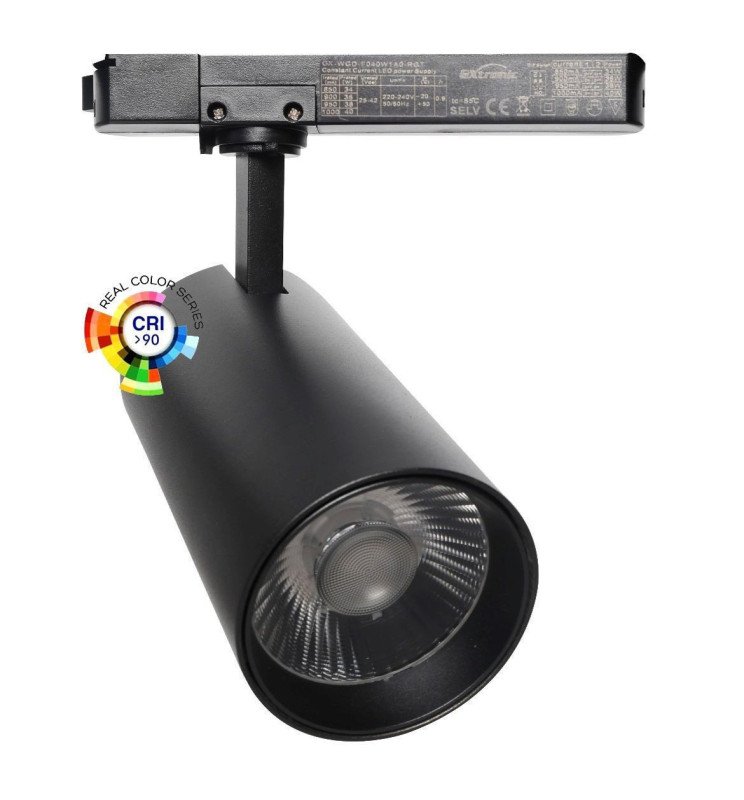Foco LED 40W - 34W NEW MAYA Negro Carril Monofásico - Detalle 5