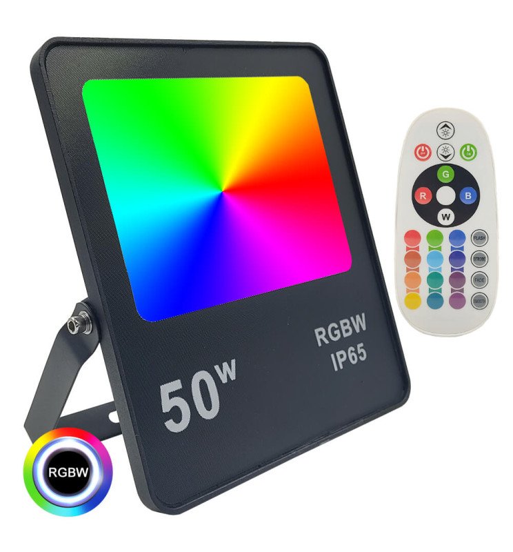 Foco Proyector RGB+W LED 50W DOB IP65 - Detalle 1