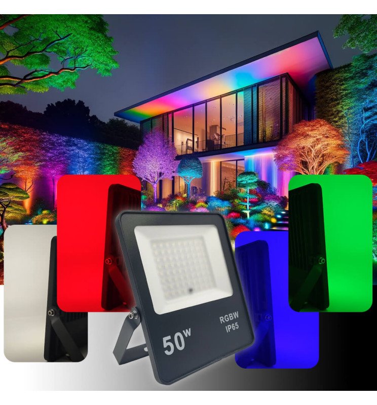 Foco Proyector RGB+W LED 50W DOB IP65 - Detalle 5