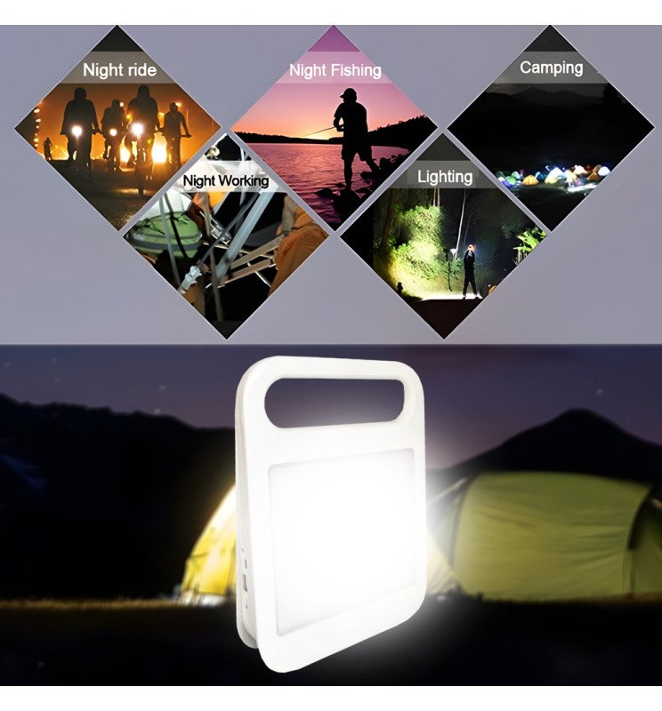 Foco Proyector Solar Portátil Led - 4W - Power Bank + - Detalle 4