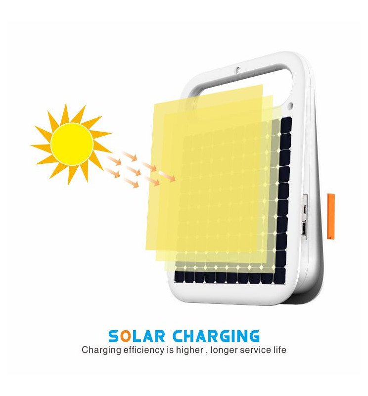 Foco Proyector Solar Portátil Led - 4W - Power Bank + - Detalle 5