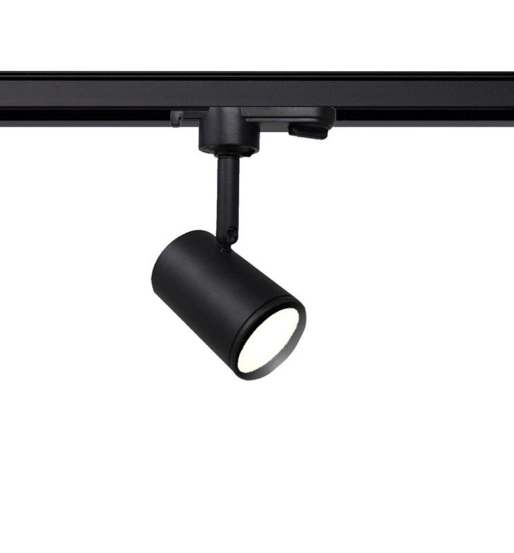 Foco de Carril NEGRO para Lámpara GU10 - Monofásico - Detalle 3