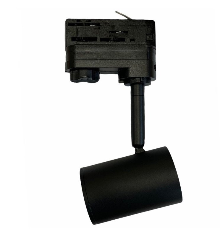 Foco de Carril NEGRO para Lámpara GU10 - TRIFÁSICO - Detalle 3