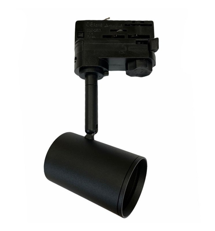 Foco de Carril NEGRO para Lámpara GU10 - TRIFÁSICO - Detalle 5