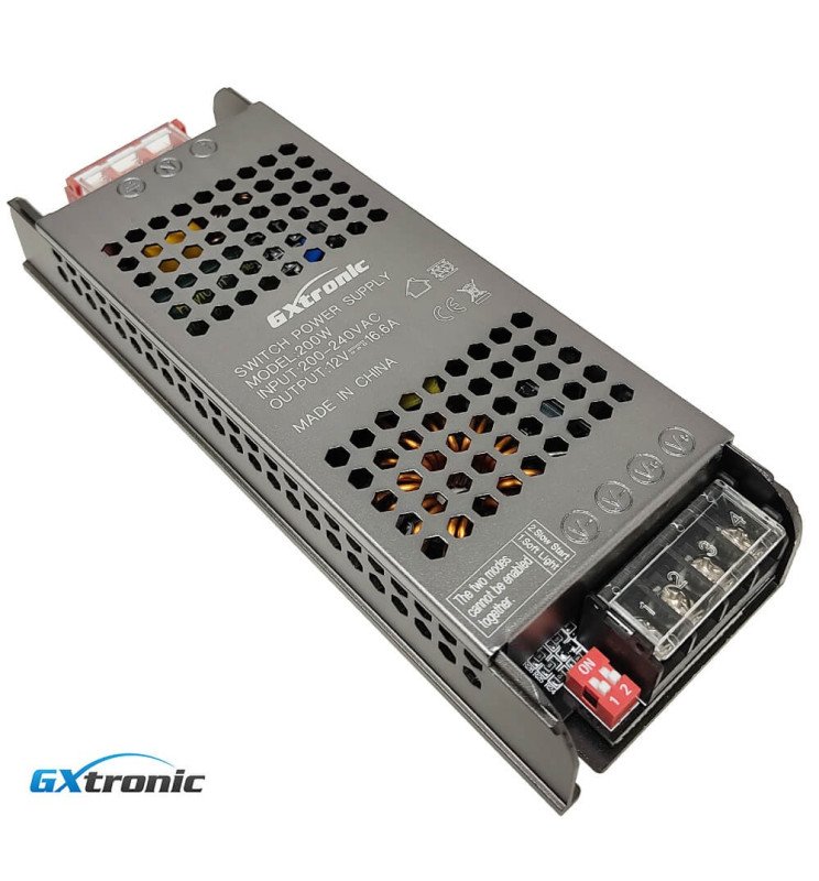 Fuente Alimentación 12V 200W 16,7A Aluminio IP20 - Detalle 1