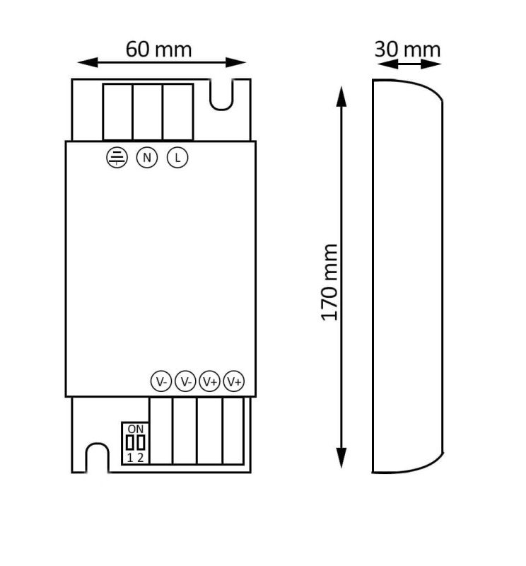 Fuente Alimentación 24V 200W 2.5A - Aluminio IP20 - Detalle 4