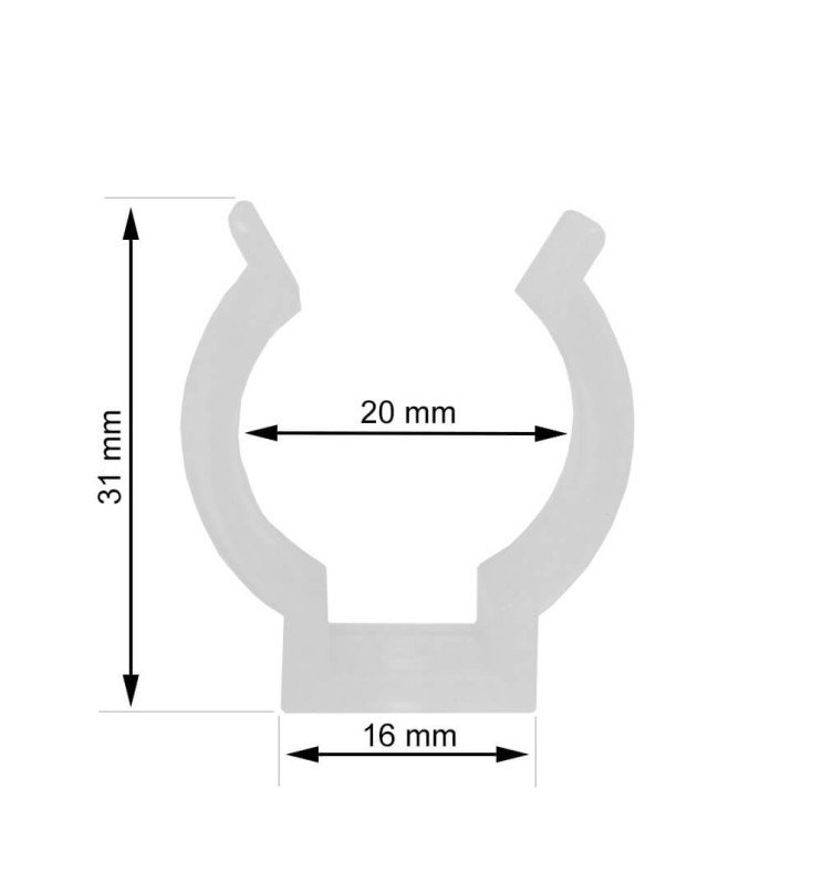 Grapa fijación para tubo LED - 2 Unidades - Detalle 5
