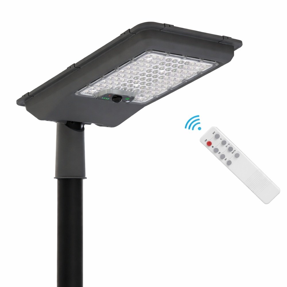 Kit Poste Aluminio 2,5metros + Farola LED Solar EcoSun - Detalle 1