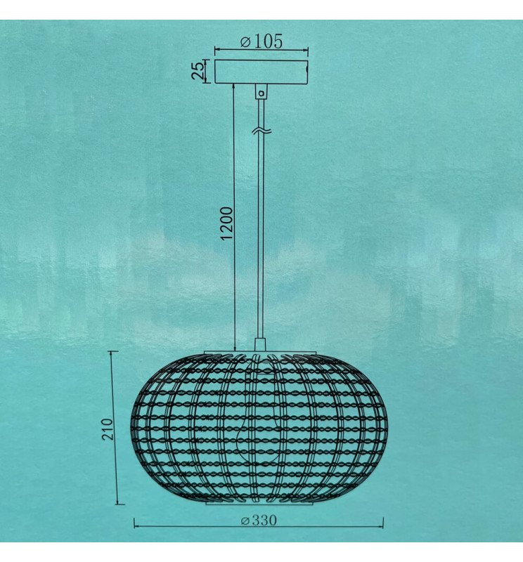 Lámpara Colgante - KOLDING - para LED E27 - Detalle 4