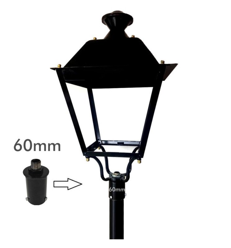 Soporte de acoplamiento para columna farola LED - 60mm - Detalle 2