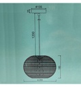 Lámpara Colgante - KALMAR - para LED E27 - Detalle 4