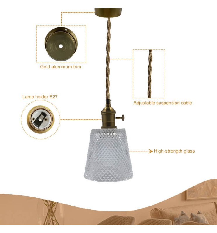Lámpara LED Colgante - STRANDA - para E27 - Detalle 5