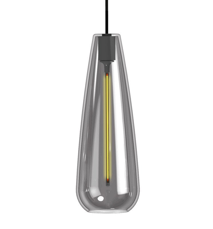 Lámpara LED Filamento Colgante - Cristal Ahumado - 4W - Detalle 1
