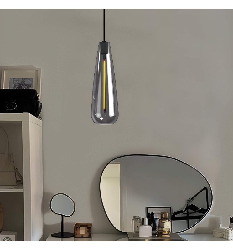 Lámpara LED Filamento Colgante - Cristal Ahumado - 4W - Detalle 3