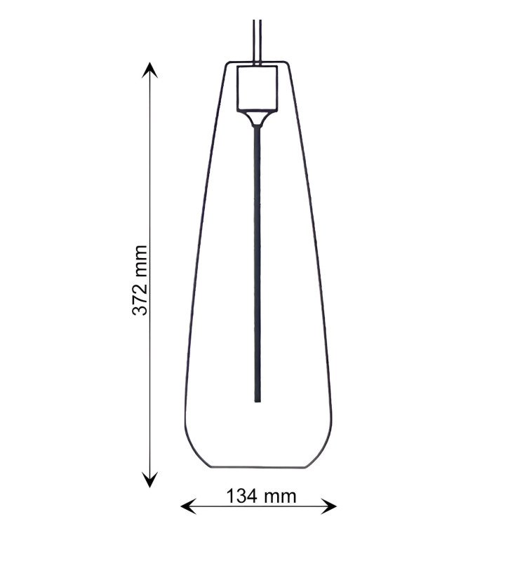 Lámpara LED Filamento Colgante - Cristal Ahumado - 4W - Detalle 4