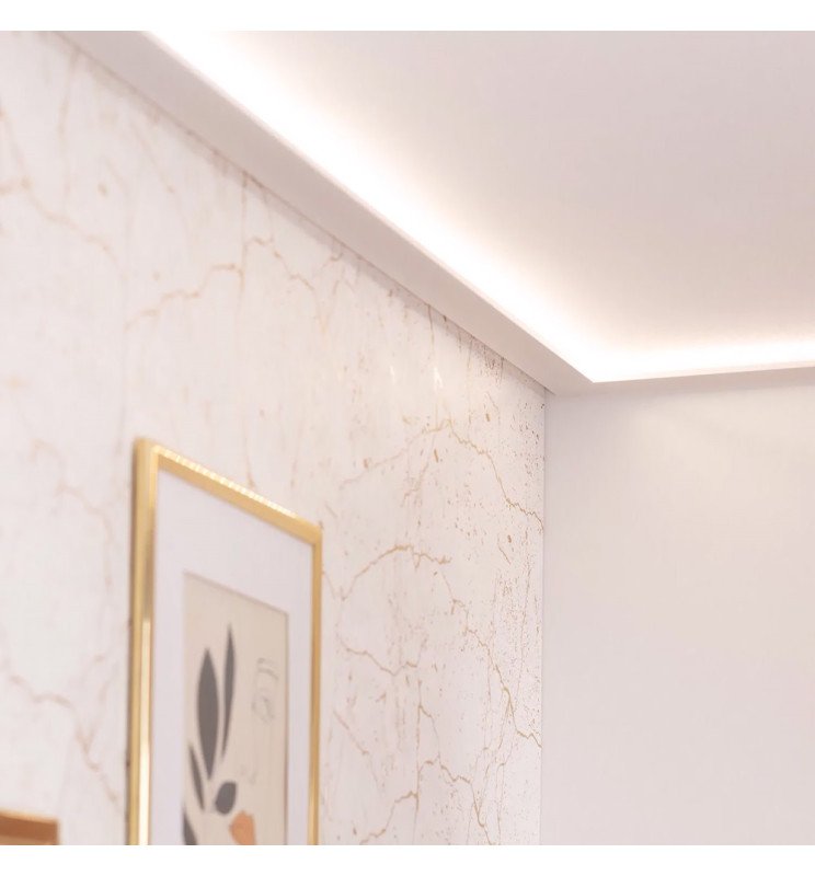 Moldura de Poliestireno - Design F - para tira LED - 2 - Detalle 3