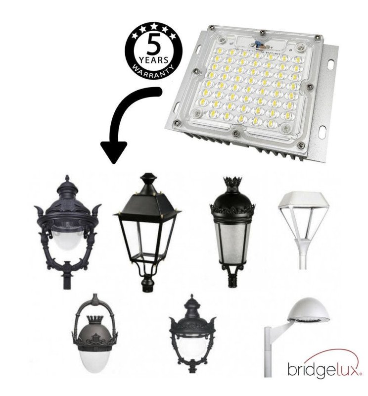 Módulo Óptico LED 40W Bridgelux para Farola + Chapa - Detalle 5