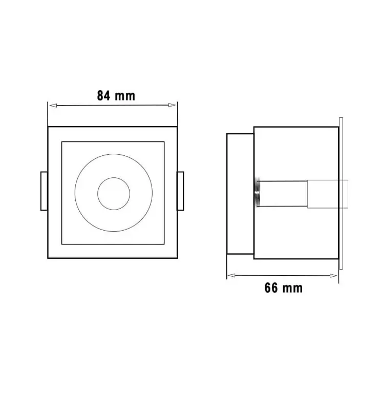 Empotrable LED 5w 8w 12w Cuadrado Blanco Bridgelux Chip Ugr11 CCT CRI 92 - Vista Detalle #3