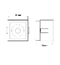 Empotrable LED 5w 8w 12w Cuadrado Blanco Bridgelux Chip Ugr11 CCT CRI 92 - Vista Detalle #3
