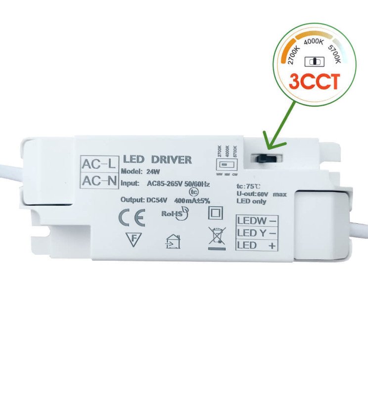 Placa Slim LED Cuadrada 24W - CCT - OSRAM CHIP DURIS E - Detalle 2