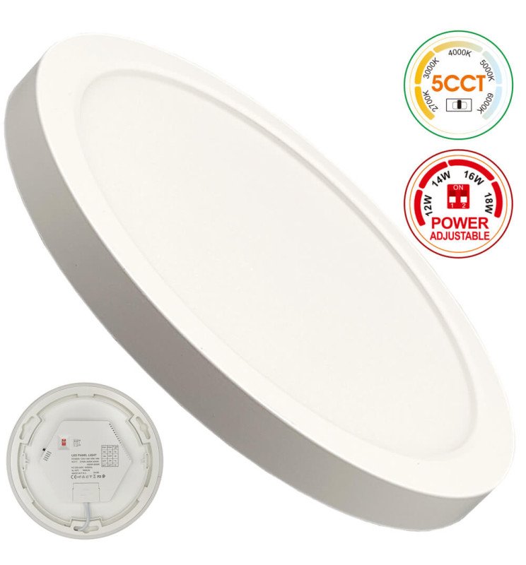 Plafón + Downlight LED - Circular - BONN Blanco - Detalle 1