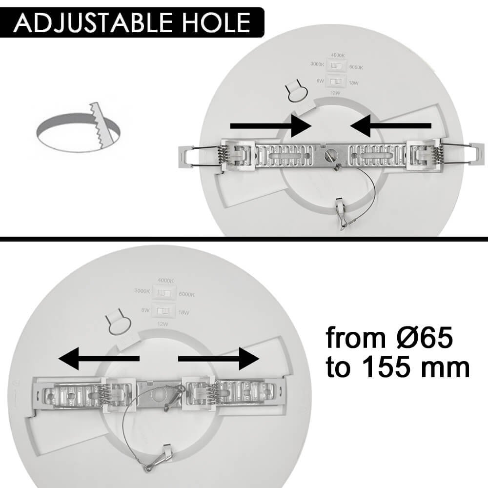 Plafón LED + Downlight Circular 6W-9W-12W | NEW MOSS - Detalle 5