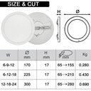 Plafón LED + Downlight Circular 6W-12W-18W | NEW MOSS - Detalle 4
