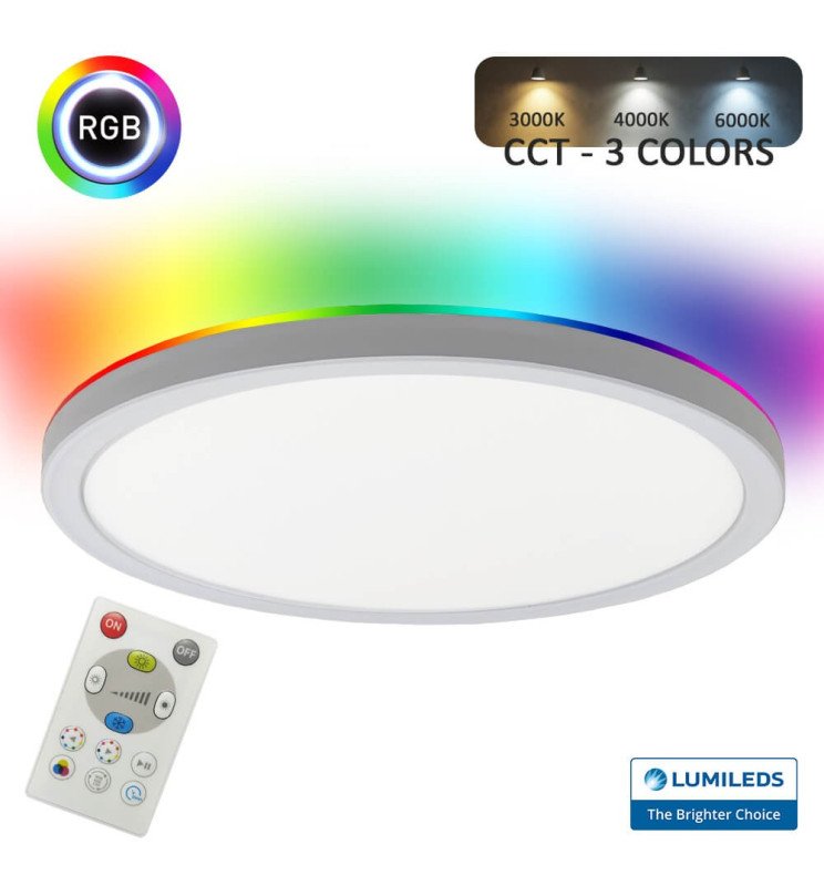 Plafón LED 18W RGB+CCT - Control Remoto - Chip Lumileds - Detalle 1