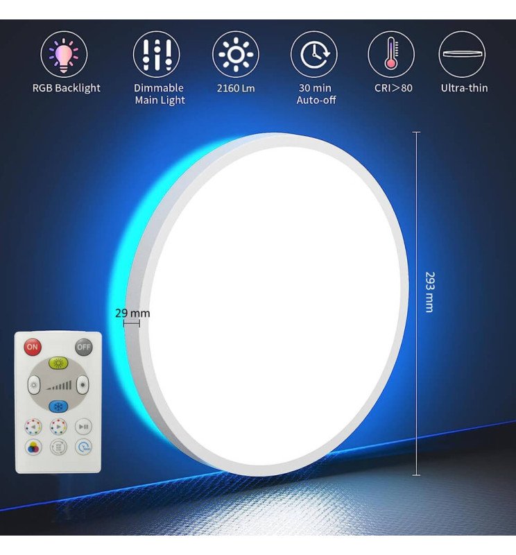 Plafón LED 18W RGB+CCT - Control Remoto - Chip Lumileds - Detalle 4