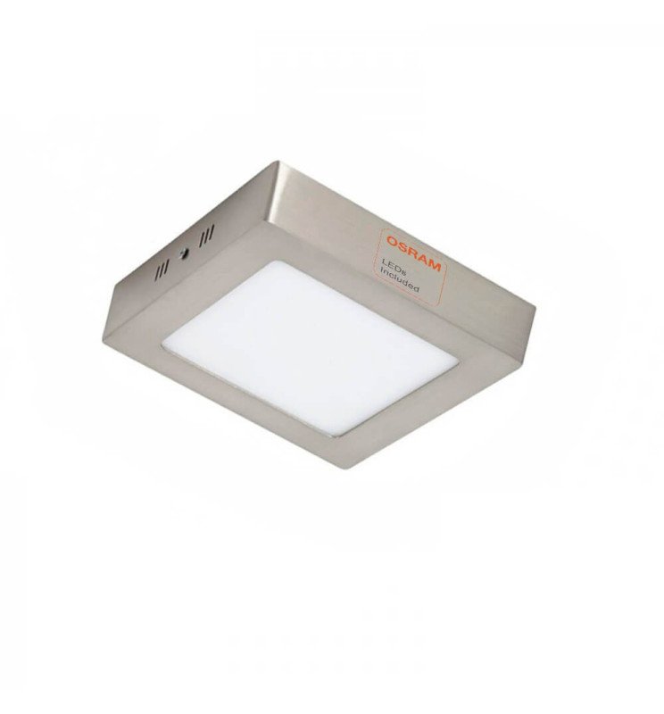 Plafón LED 8W Cuadrado Acero Inox - CCT - OSRAM CHIP - Detalle 1