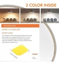 Plafón LED 8W Cuadrado Acero Inox - CCT - OSRAM CHIP - Detalle 4