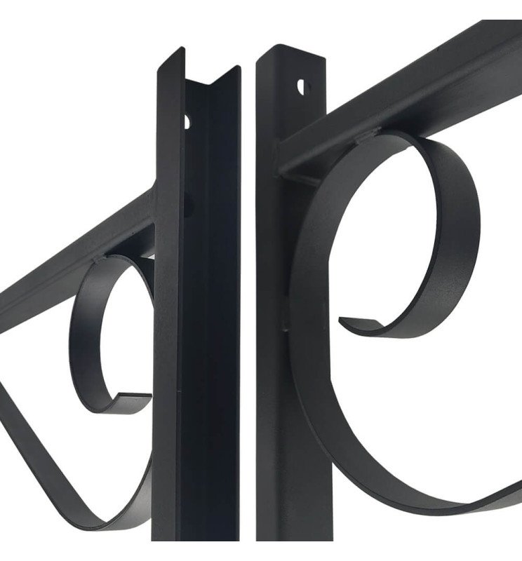 Soporte Pared y Columna modelo Forja 60cm - Negro Mate - Detalle 5