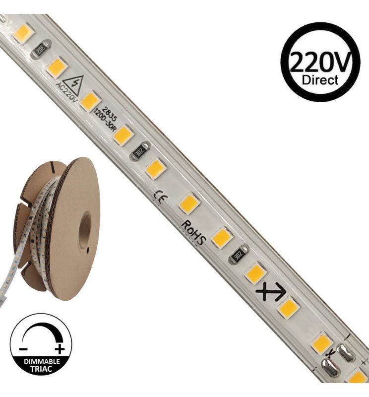 Tira LED 220V | 120xLED/m | 50m | SMD2835 | 800Lm/M | - Detalle 5