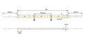 Esquema Técnico y Dimensiones - Tiras LED SMD2835 24V IP65 126Leds/m 5metros
