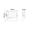 Esquema Técnico y Dimensiones - Proyector LED Negro - Kämpig