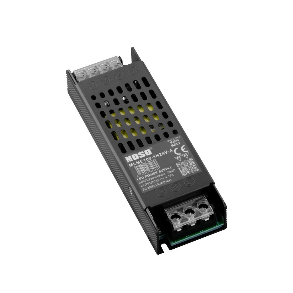 Esquema Técnico y Dimensiones - MOSO Fuente de Alimentación LED Serie MLME 220-240V,